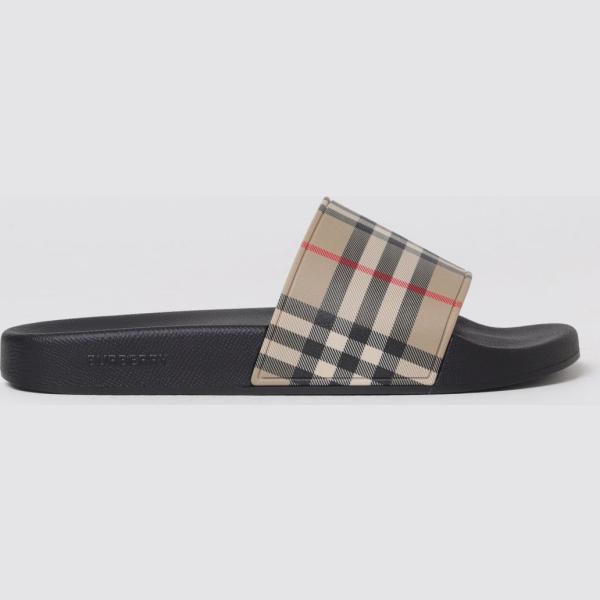 ciabatte Burberry bianco a quadri