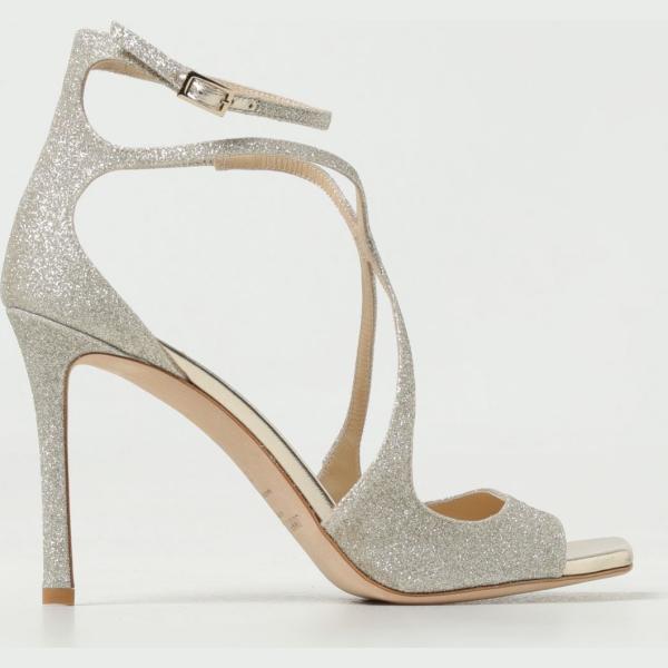 sandali col tacco Jimmy Choo marrone