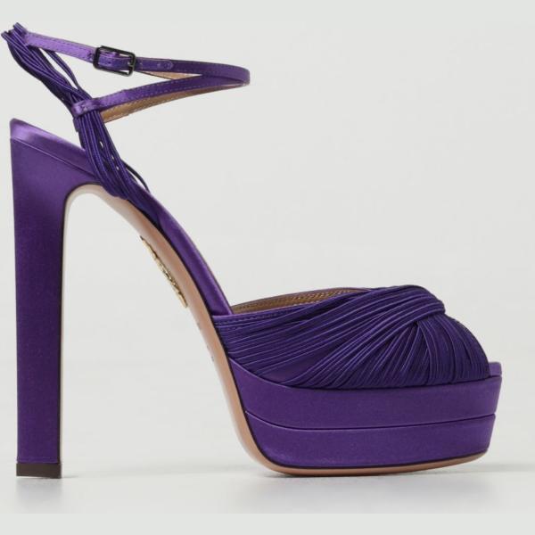 sandali col tacco Aquazzura viola