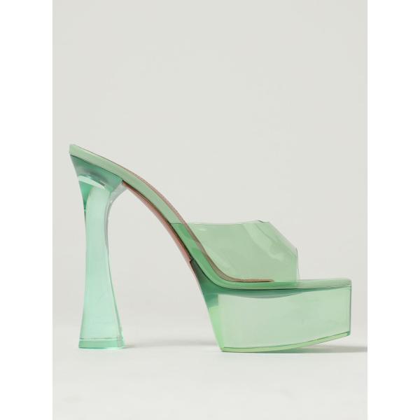 sandali in pelle Amina Muaddi verde