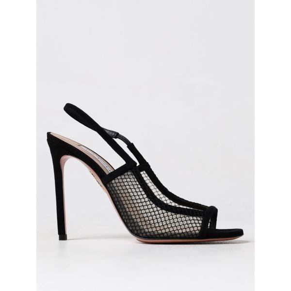 sandali col tacco Aquazzura nero