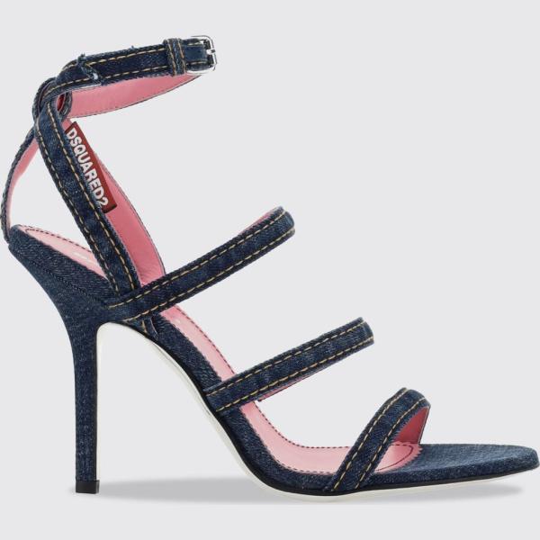 sandali col tacco Dsquared2 blu