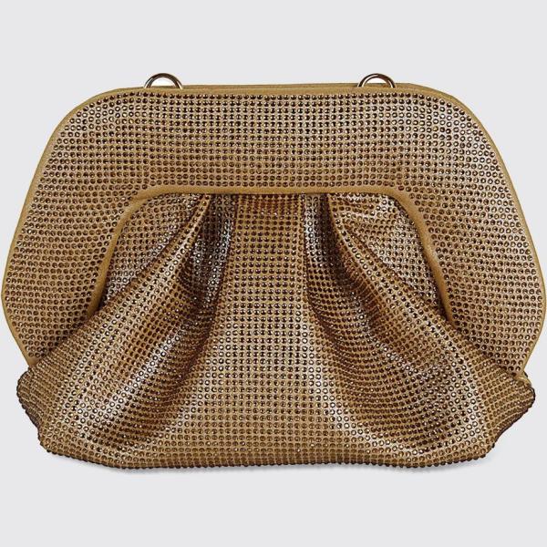 clutch Themoirè marrone