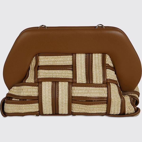 clutch Themoirè marrone