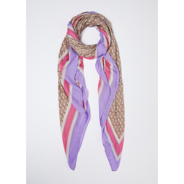 foulard Liujo viola con stampe
