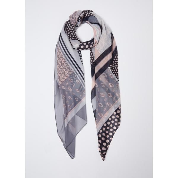 stole Liujo grigio geometrica