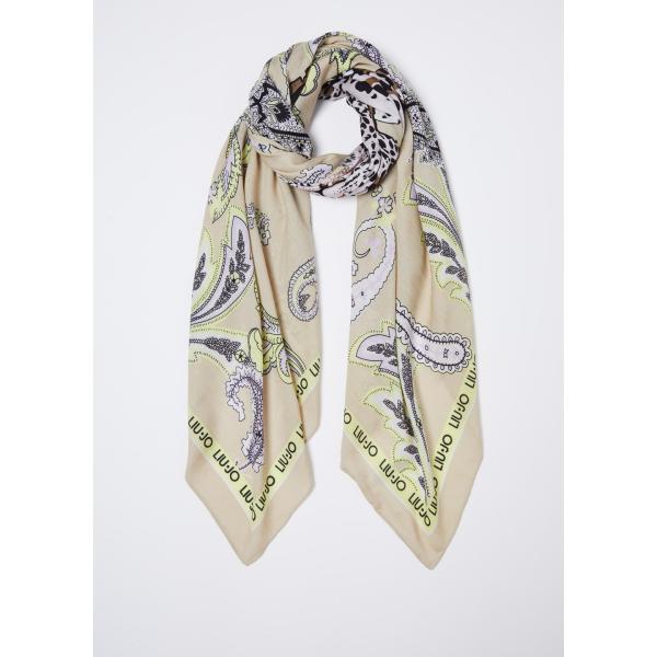 foulard Liujo grigio con stampe