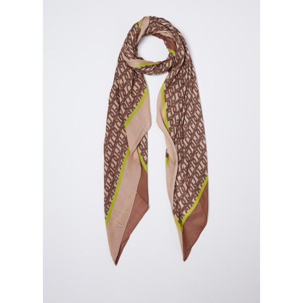 foulard Liujo marrone con stampe