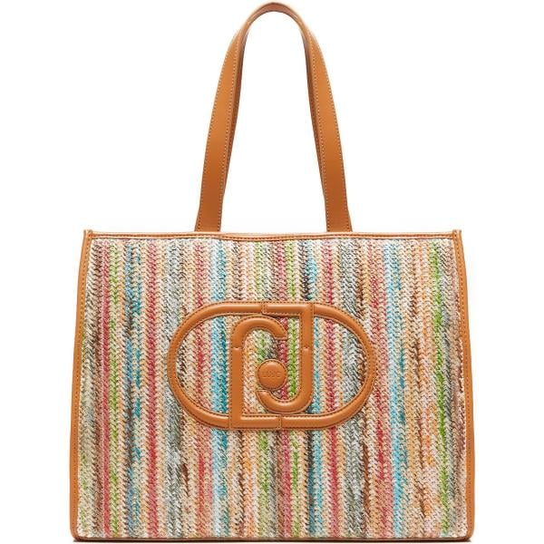 shopping bag Liujo marrone a righe