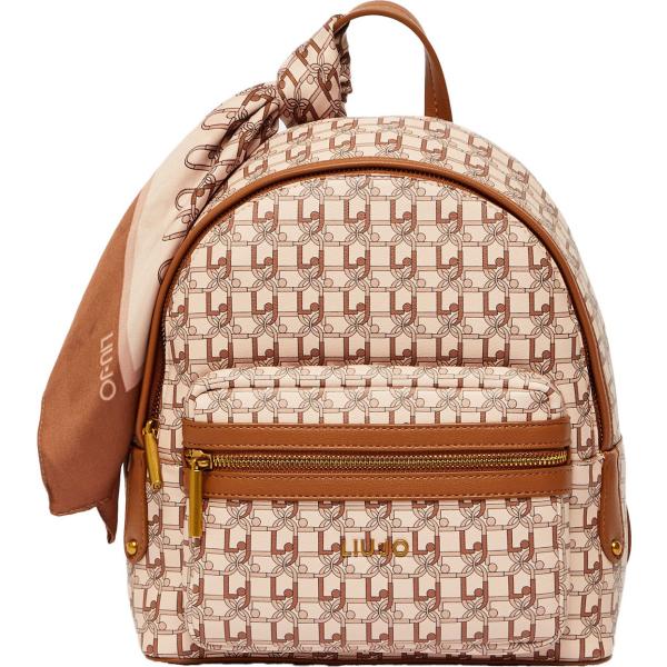 zaini Liujo marrone con stampe