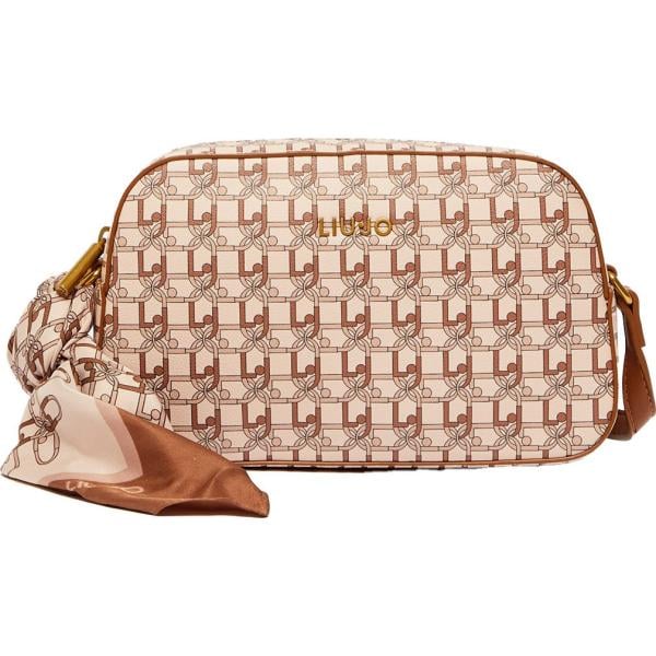 borse a tracolla Liujo marrone con stampe