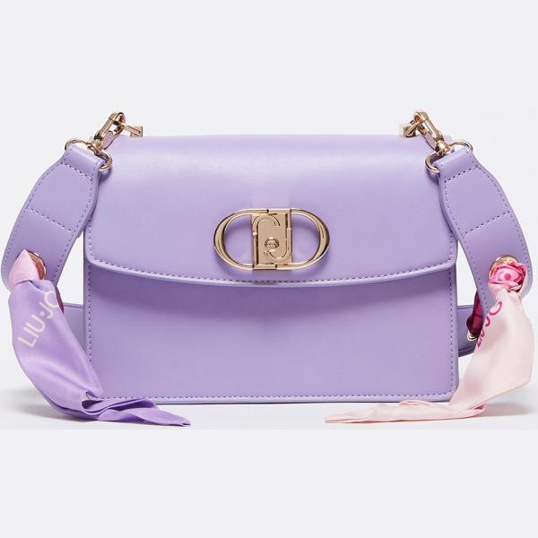 borse a spalla Liujo viola con stampe