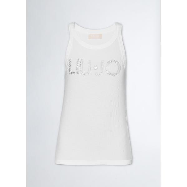 top Liujo bianco con stampe