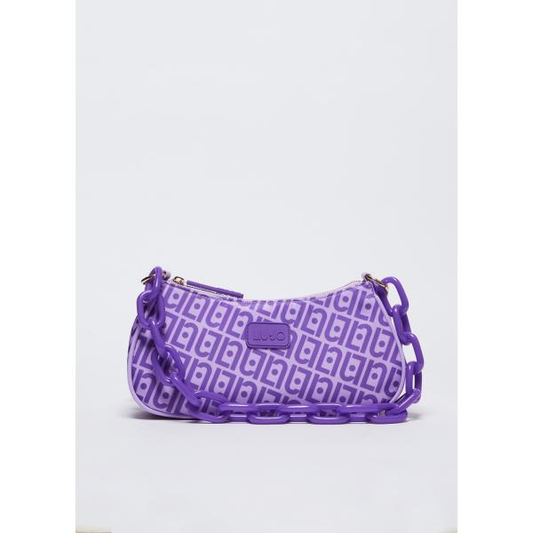 borse a tracolla Liujo viola con stampe