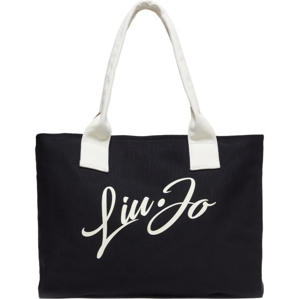 shopping bag Liujo nero con stampe