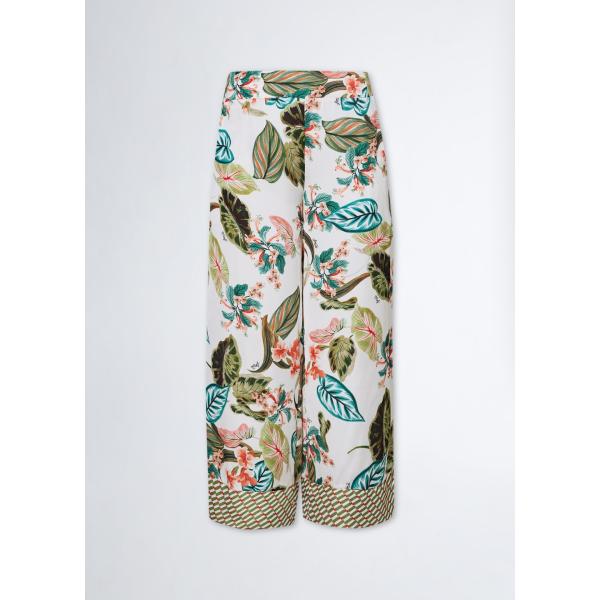 pantaloni a palazzo Liujo multicolore a fiori