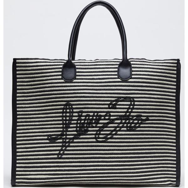 shopping bag Liujo grigio a righe
