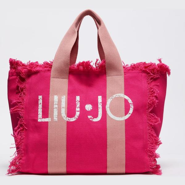 shopping bag Liujo rosso con stampe