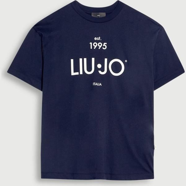 t-shirt Liujo blu con stampe
