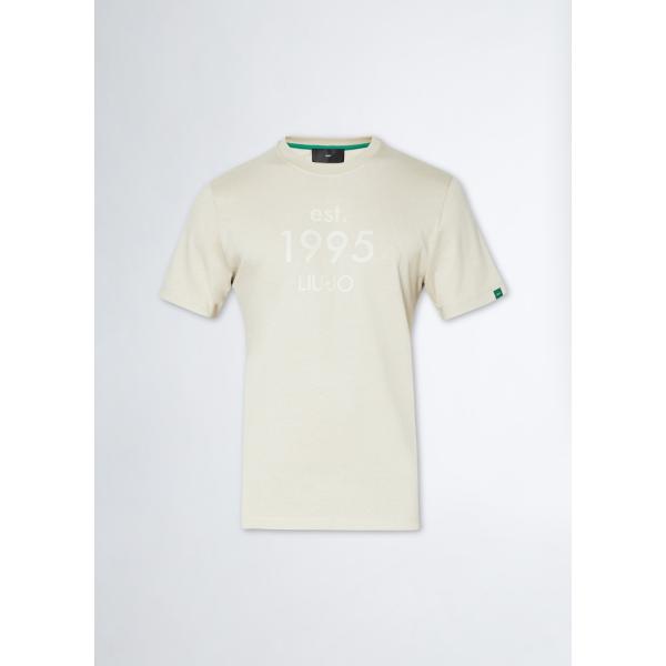 t-shirt Liujo bianco con stampe