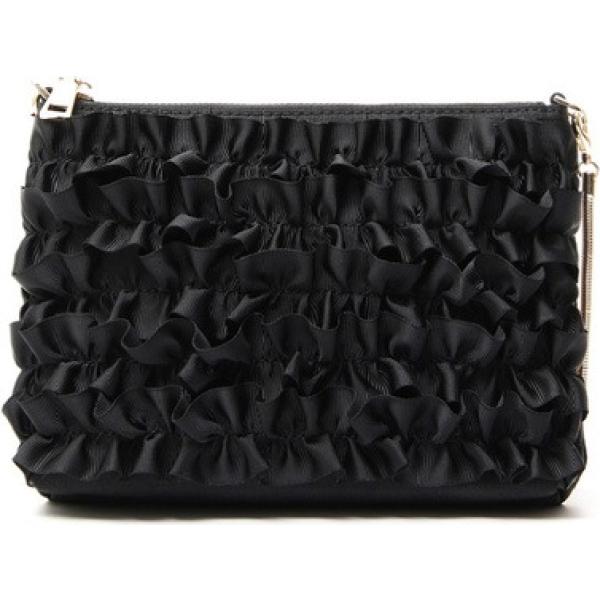Pochette con ruches e zip con tasca interna Diffusione Tessile