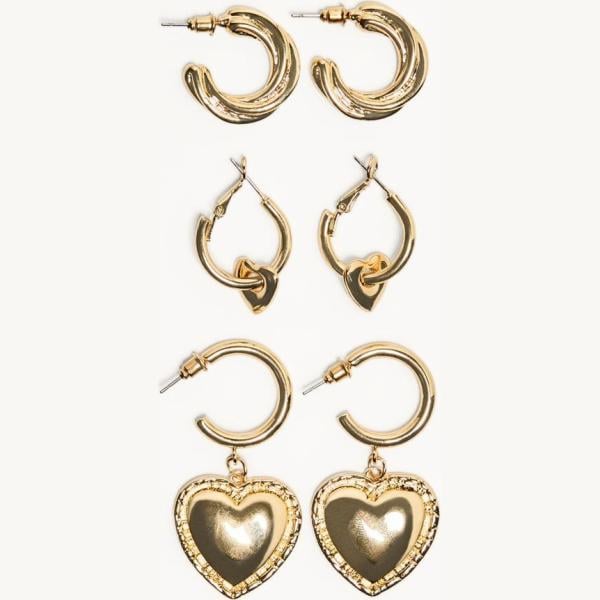 pendientes Bershka blanco