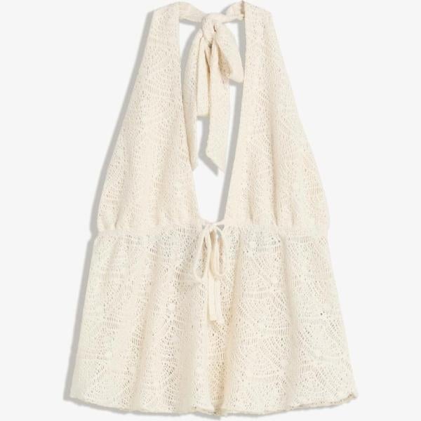 top Bershka blanco