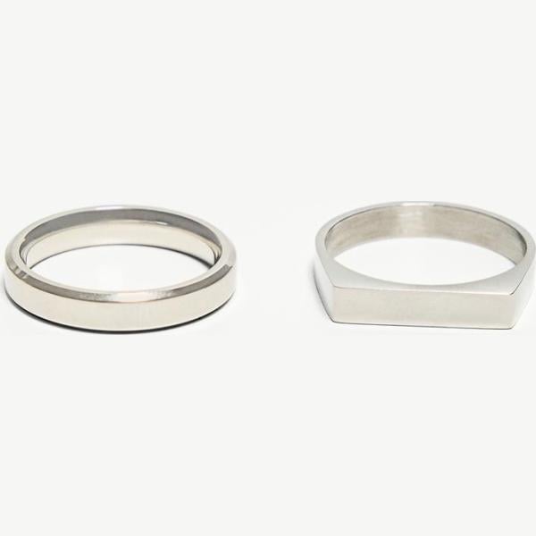 anillos Bershka blanco