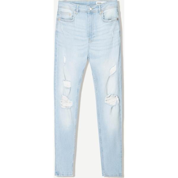 vaqueros rotos Bershka gris