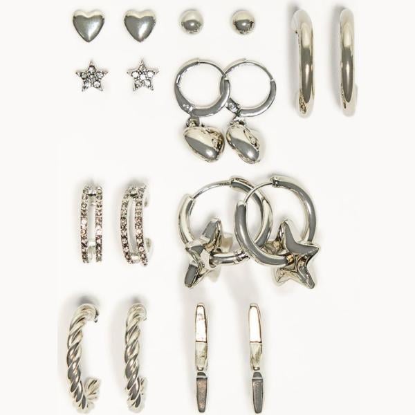 pendientes Bershka blanco