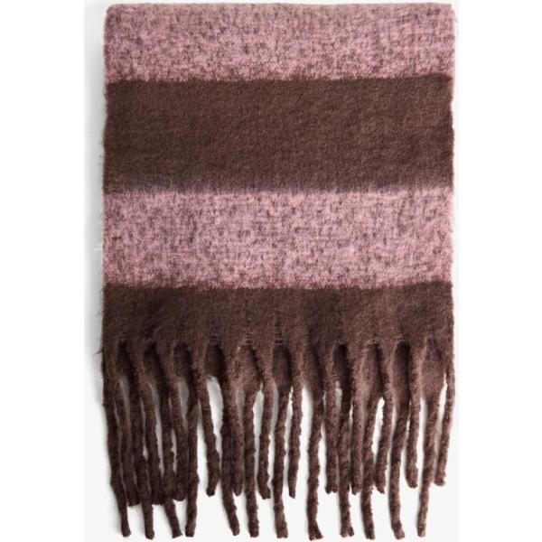 bufandas Bershka blanco de rayas