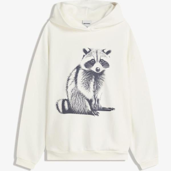 sudaderas con capucha Bershka blanco con diseños