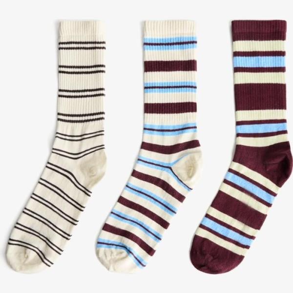 calcetines Bershka blanco de rayas