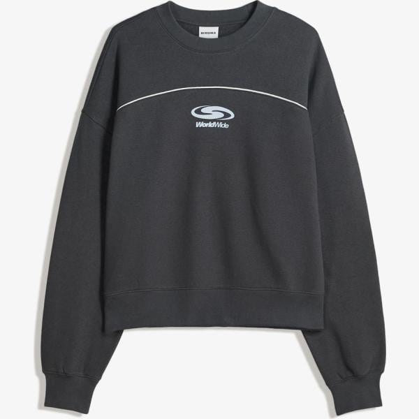 sudaderas Bershka gris con diseños