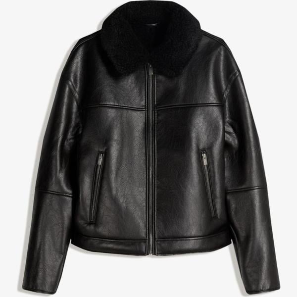 chaquetas Bershka negro