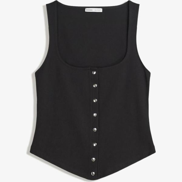 top Bershka blanco