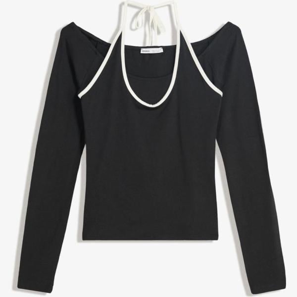 camiseta Bershka blanco