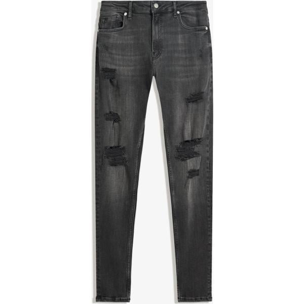 vaqueros rotos Bershka gris