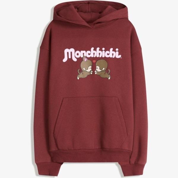 sudaderas con capucha Bershka rojo