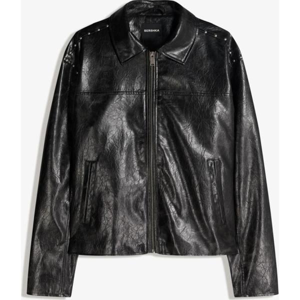 chaquetas Bershka negro