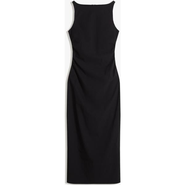 vestidos midi/longuettes Bershka negro