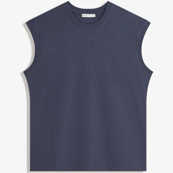 camisetas sin mangas Bershka blanco