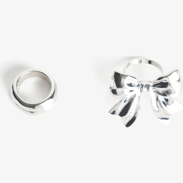 anillos Bershka blanco