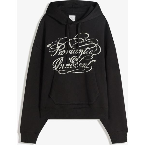 sudaderas con capucha Bershka negro con diseños
