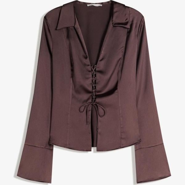 camisas Bershka marrón