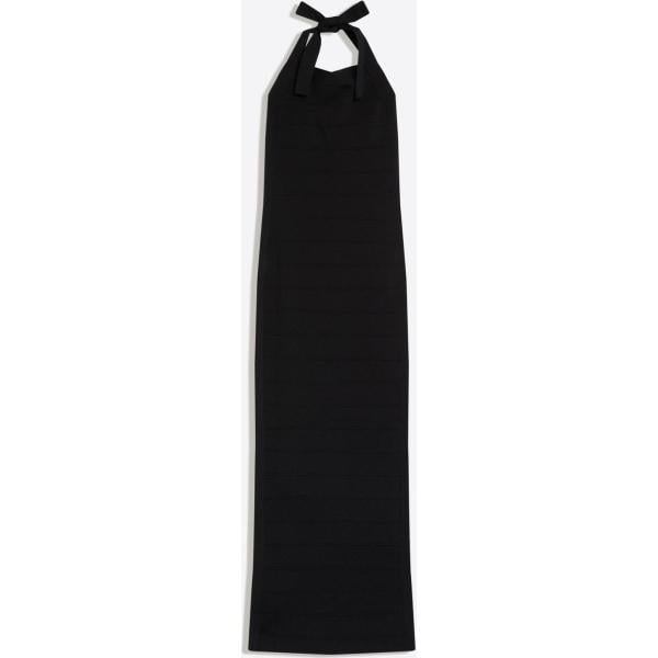 vestidos midi/longuettes Bershka negro