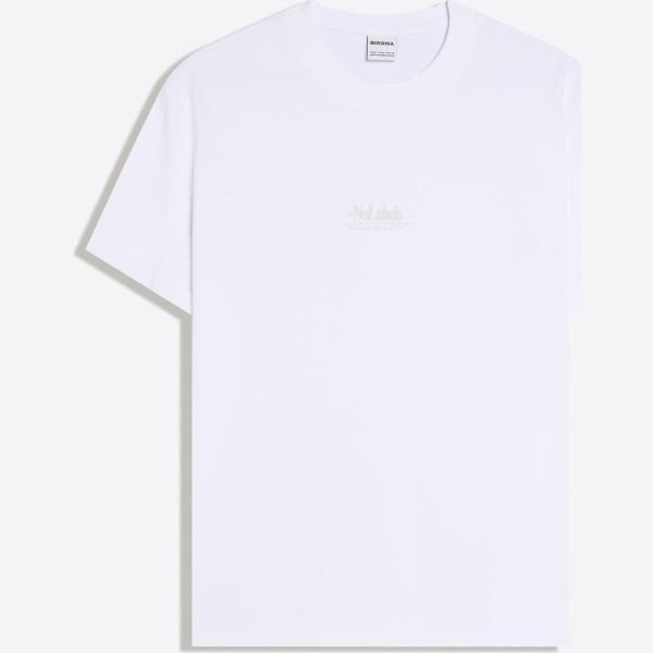 camiseta Bershka blanco con diseños