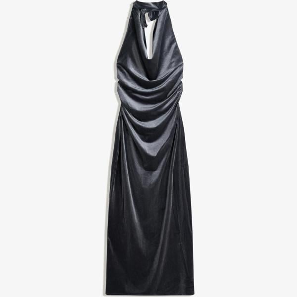 vestidos midi/longuettes Bershka negro