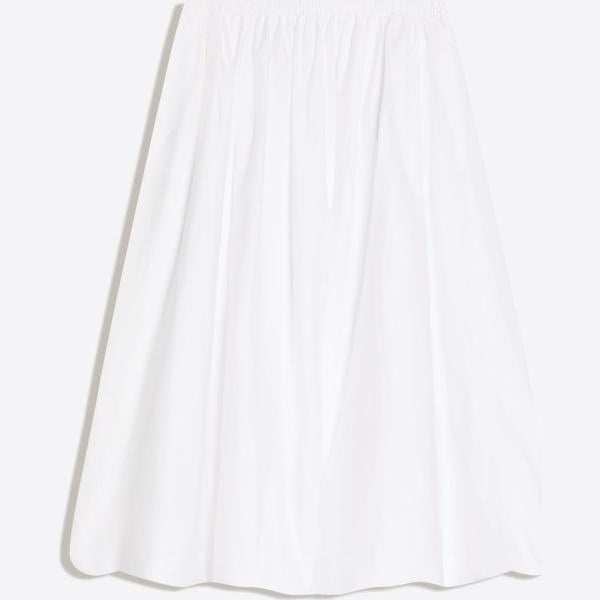 falda longuette Bershka blanco