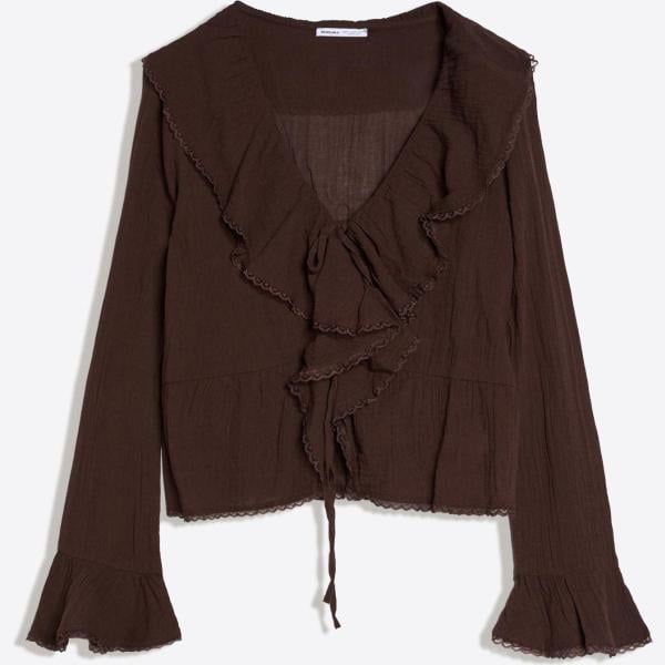 blusas Bershka marrón